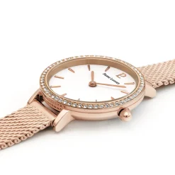 Damen Uhr NOVA Weiss Zifferblatt Roségold Milanaise Armband