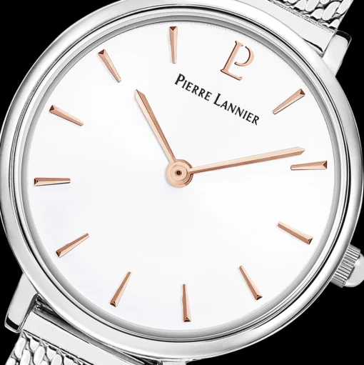 Damen Uhr NOVA Weiss Zifferblatt Silber Milanaise Armband