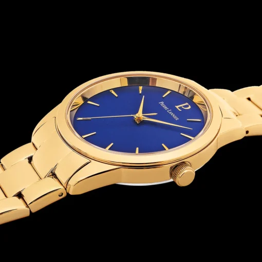 Damen Uhr ROXANE Blau Zifferblatt Gold Edelstahl Armband