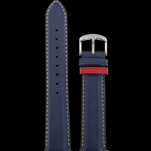 Herren Armband Leder Blau 20 MM