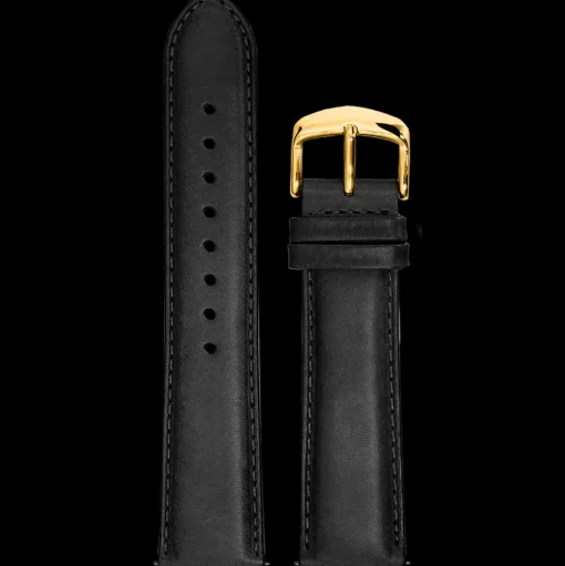 Herren Armband Leder Schwarz 22 MM