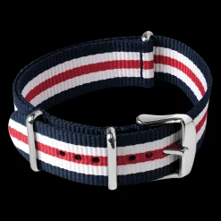 Herren Mehrfarbig Nylon 20 MM Armband Silber Verschluss