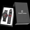 Herren Set PADDOCK Schwarz Zifferblatt Schwarz Milanaise Armband
