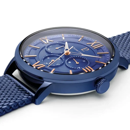 Herren Uhr BEAUCOUR Blau Zifferblatt Blau Milanaise Armban
