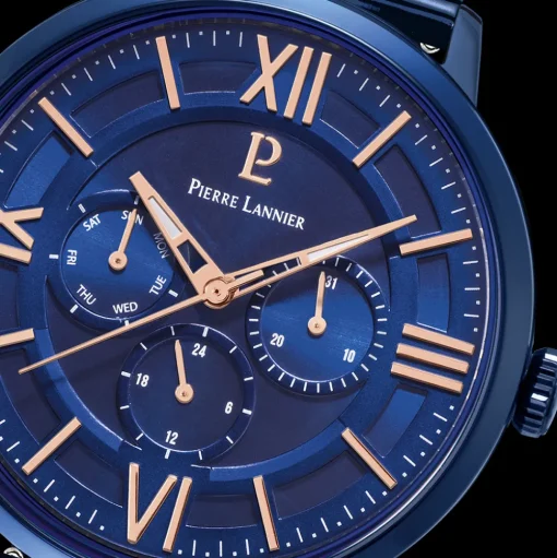 Herren Uhr BEAUCOUR Blau Zifferblatt Blau Milanaise Armban