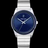 Herren Uhr CANDIDE Blau Zifferblatt Silber Edelstahl Armband