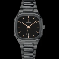 Herren Uhr CONTRASTE Schwarz Zifferblatt   Armband