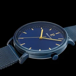 Herren Uhr ESSENTIAL Blau Zifferblatt Blau Milanaise Armband