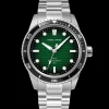 Herren Uhr INTI Grün Zifferblatt Grün Edelstahl 22 MM Armband