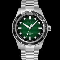 Herren Uhr INTI Grün Zifferblatt Grün Edelstahl 22 MM Armband