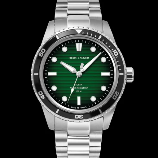 Herren Uhr INTI Grün Zifferblatt Grün Edelstahl 22 MM Armband