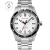 Herren Uhr INTI Weiß Zifferblatt Weiß Edelstahl 22 MM Armband