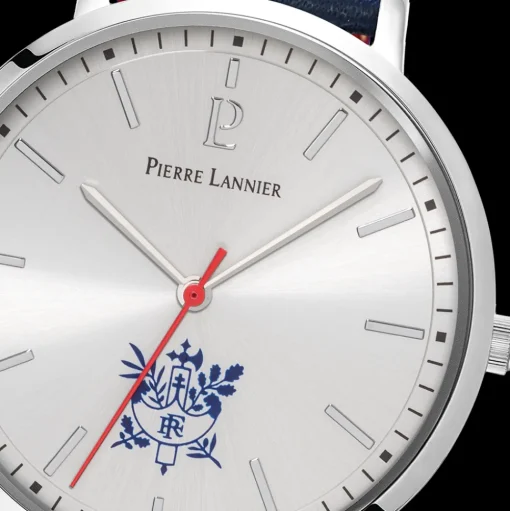 Herren Uhr ÉLYSÉE Silber Zifferblatt Blau Leder Armband