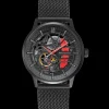 Herren Uhr PADDOCK Schwarz Zifferblatt Schwarz Milanaise Armband