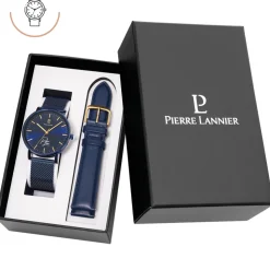 Unisex Set Robin Leon ESSENTIAL Blau Zifferblatt Blau Leder 20 MM Armband